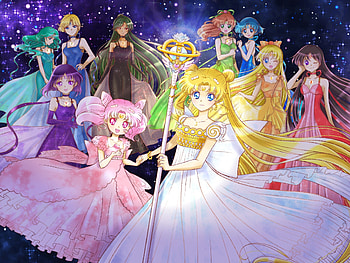 Sailor Moon Eternal, Magical girl warriors, Lunar princesses, Sparkling transformations HD wallpaper