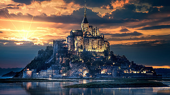 France, Mont Saint Michel, Religious HD wallpaper