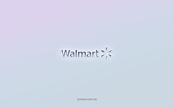 Walmart logo, cut out 3d text, white background, Walmart 3d logo, Walmart emblem, Walmart, embossed logo, Walmart 3d emblem HD wallpaper