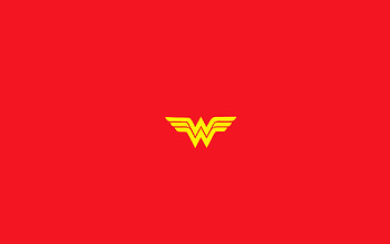 Wonder Woman Logo, wonder-woman, minimalism, super-heroes, logo, red HD wallpaper