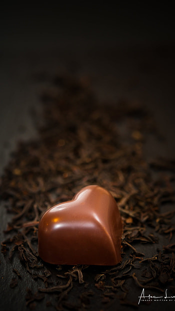 Brown Heart, Heart Shape Chocolate HD phone wallpaper