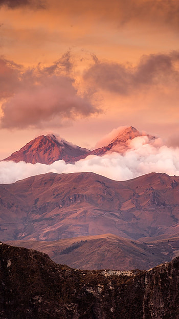 Feel again in Ecuador, Landscape concept, Purple galaxy , Landscape graphy HD phone wallpaper