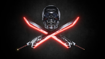 Metal Skull And Crossbones, skull HD wallpaper