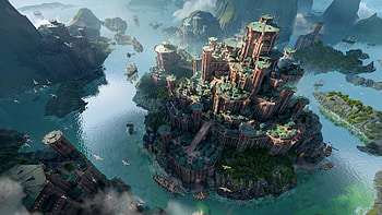 Mystic Isles: A Stunning Fantasy City, fantasy, city, fantasy city HD wallpaper