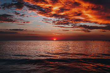 Sunset Nature , sunset, sunrise, ocean, nature HD wallpaper