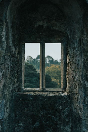 Walls, Miscellanea, Miscellaneous, Old, Grey, Window, View HD phone wallpaper