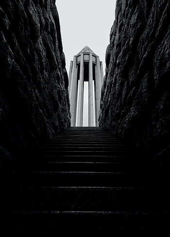 Cities, Architecture, Bw, Chb, Stairs, Ladder HD phone wallpaper