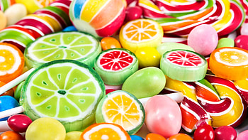 Candy-themed laptop , Playful and colorful, Sweet indulgence, Eye-catching design HD wallpaper