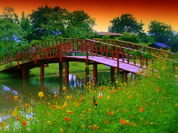 A FANTASY SKY AND SCENIC VIEW, gorgeous, view, beautiful, fantasy HD wallpaper