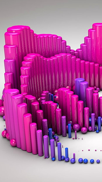 4d, Pink Design, 4 d HD phone wallpaper