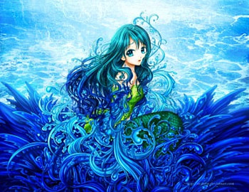 Little Mermaid, blue, mermaid, cute, fairy tale, long hair, beauty, nice, abstract, magical, water, female, sexy, sweet, magic, hot, girl, beautiful, tail, anime girl, anime, fantasy, pretty, green, lovely HD wallpaper