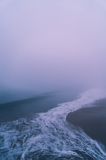 Nature, Waves, Shore, Bank, Coast, Fog, Foam HD phone wallpaper