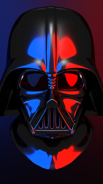 Darth Vader, Red And Blue, Digital Art HD phone wallpaper