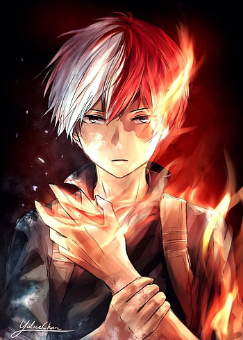 Shoto, art, mha, anime HD phone wallpaper