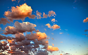 Nature, Sky, Clouds, Gold, Golden, Shades, Air, Ease HD wallpaper