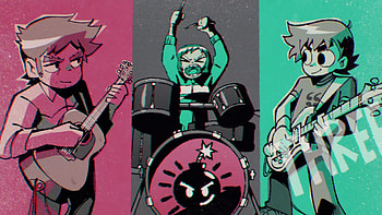 Scott Pilgrim Band | Vibrant Comic Art Background, TV Show, Scott Pilgrim Takes Off HD wallpaper