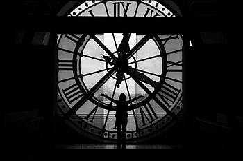 Tower clock, clock, time, abstract, graphy HD wallpaper