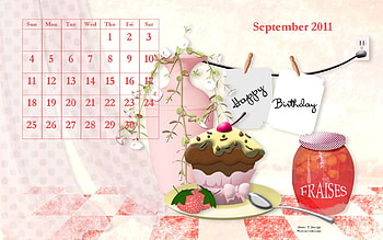 Sept Morn Bday 2011 Calendar, happy birtay, september, morning, calendar, morn, birtay HD wallpaper
