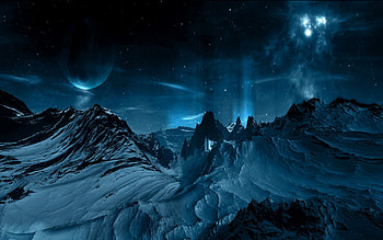 Landscape, Planets, Universe, Mountains HD wallpaper