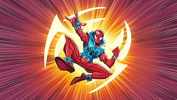 Scarlet Spiderman Cybernetic Adventures, scarlet-spider, spiderman, superheroes, artist, artwork, digital-art, artstation HD wallpaper