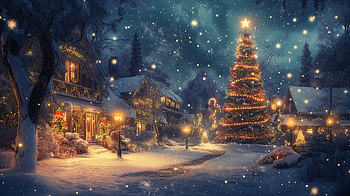 Aesthetic Christmas Wonderland - Ultra for a Festive Vibe, christmas aesthetic, Christmas, winter, snow, tree HD wallpaper