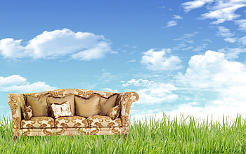 Nature, Grass, Miscellanea, Miscellaneous, Sofa, Furniture HD wallpaper
