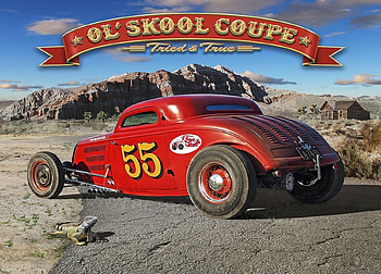 Ol' Skool Coupe, car 55, oldie, hot rod, car HD wallpaper