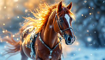 Majestic Horse in Snow - Ultra, horse, winter, snow, graphy, nature HD wallpaper