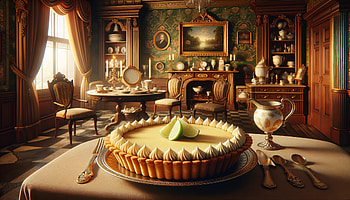 Key Lime Pie Elegance - Vintage Dessert, key lime pie, cake, dessert, dining room HD wallpaper