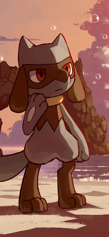 Riolu Sunset: Pokémon Vibes, video game, Pokemon HD phone wallpaper