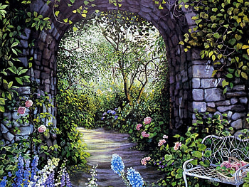 afternoon walk, natur, bridge, garden, country HD wallpaper