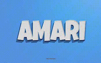 Amari, blue lines background, with names, Amari name, male names, Amari greeting card, line art, with Amari name HD wallpaper