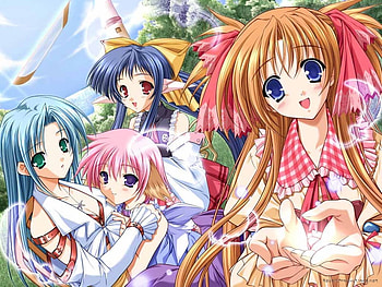 Picnic, girls, anime HD wallpaper