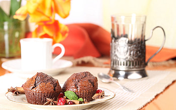 Food, Desert, Glass, Cupcakes HD wallpaper