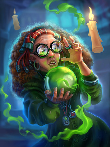 Oleksii Petrov fanart, Sybill Trelawney, Unique artwork, Artistic interpretation HD phone wallpaper