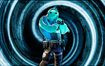 Rippley, blue grunge background, Fortnite, vortex, Fortnite characters, Rippley Skin, Fortnite Battle Royale, Rippley Fortnite HD wallpaper