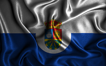 Fuenlabrada flag, , silk wavy flags, spanish cities, Day of Fuenlabrada, Flag of Fuenlabrada, fabric flags, 3D art, Fuenlabrada, cities of Spain, Fuenlabrada 3D flag HD wallpaper