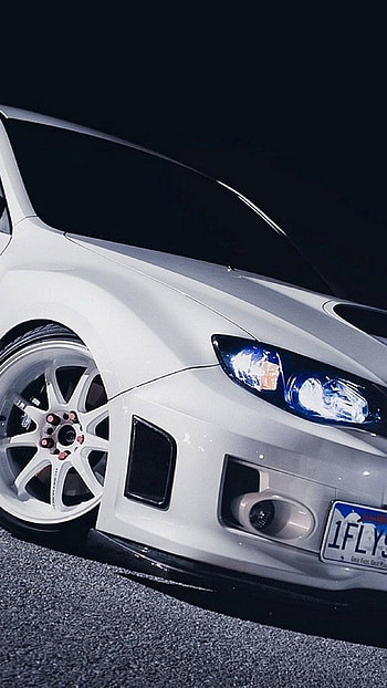 Subaru white car for HD phone wallpaper