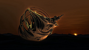 Dark, 3D, Form, Fractal HD wallpaper