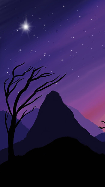 Nature view, painting HD phone wallpaper