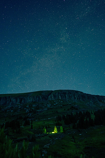 Night, Mountain, Dark, Glow, Valley HD phone wallpaper