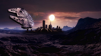 sci-fi spaceship spacecraft star-wars wars cities planets Millennium . HD wallpaper