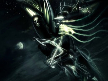 Digital Angel, 3d, dark HD wallpaper