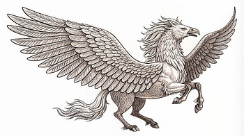 Majestic Hippogriff in Ultra, hippogriff, mythical creature, griffin, fantasy, illustration HD wallpaper