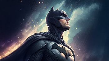 Batman Heroic Descent, batman, superheroes, artwork, art, digital-art, ai, artstation HD wallpaper