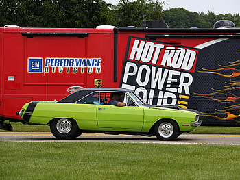 Mopar, dodge, pro street, classic, green HD wallpaper