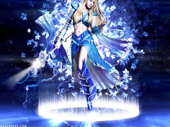Fantasy, blue, abstract HD wallpaper