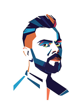 Virat Kohli, Artistic portrayal, Stunning portrait, Capturing essence HD phone wallpaper