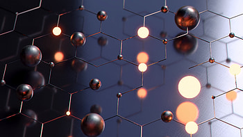Abstract, Balls, Hexagons, Compound, Iron, Hexagonals HD wallpaper