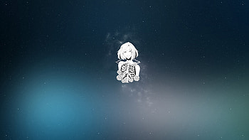 Skeleton girl, skeleton, girl, Anime, anime girl HD wallpaper